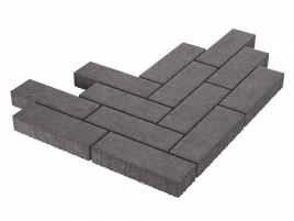 Тротуарная плитка Stellard Паркет 450x150x80 мм Серый