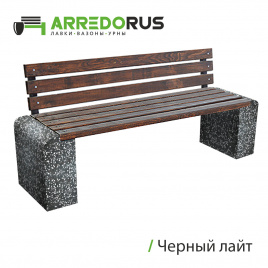 Лавка New City Back, черный лайт GLANCE