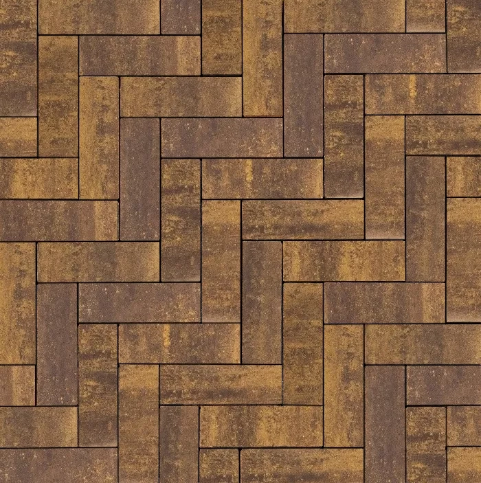 Тротуарная плитка 342 механический завод Паркет 240x80x60мм ColorMix Каньон фото 1